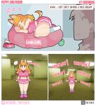  >_< absurd_res animal_humanoid ball big_breasts blonde_hair blue_eyes blush bone bottomwear breasts canid canid_humanoid canine canine_humanoid clothing comic dog_humanoid duo english_text eyelashes eyes_closed faceless_character faceless_human faceless_male female hair hi_res human humanoid male mammal mammal_humanoid midriff miniskirt onigiri_punch pink_bottomwear pink_clothing pink_skirt skirt sleeping sound_effects standing tennis_ball text the_backrooms thick_thighs vowelless vowelless_sound_effect zzz 