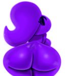 big_butt butt female huge_butt humanoid mysticalheroofdarkness not_furry purple_skin simple_background solo white_background 
