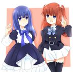  frederica_bernkastel seifuku thigh-highs umineko_no_naku_koro_ni ushiromiya_ange yuzuhana 