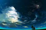  cloud copyright_request ground_vehicle kajimiya_(kaji) motor_vehicle motorcycle scenery sky solo star_(sky) starry_sky 