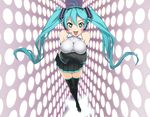  aqua_eyes aqua_hair bad_id bad_pixiv_id bare_shoulders blight_essence breasts cleavage detached_sleeves hatsune_miku headphones headset highres large_breasts long_hair skirt smile solo star thighhighs twintails very_long_hair vocaloid zettai_ryouiki 