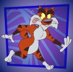 2025 3_toes 4_fingers abstract_background adventures_from_the_book_of_virtues alternate_version_at_paywall anthro arm_tuft armwear back_tuft belly bent_leg big_butt biped black_eyebrows black_nose black_stripes bobcat butt casual_nudity cheek_tuft chest_tuft chin_tuft clothing colored curvy_figure digital_drawing_(artwork) digital_media_(artwork) elbow_gloves elbow_tuft eyebrows facial_tuft feet felid feline fingers flat_colors fur gavanzude glance glancing_back gloves gloves_(marking) handwear head_tuft hi_res humanoid_heel knee_tuft leg_markings leg_tuft lines_drawn lynx male mammal markings nude orange_body orange_fur pbs pinup plantigrade pose raised_heel scut_tail short_tail shoulder_tuft signature slightly_chubby slightly_chubby_anthro slightly_chubby_male small_tail small_waist socks_(marking) socrates_the_bobcat solo striped_body striped_fur striped_markings striped_tail stripes stroll tail tail_markings thick_eyebrows tiptoes toes tongue tongue_out tuft walking wasp_waist whiskers white_belly white_body white_feet white_fur white_hands wide_hips yellow_sclera