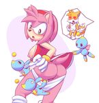 &lt;3 amy_rose anthro assisted_exposure balls butt canine chao clothing erection female fox fur green_eyes hair hedgehog humanoid_penis legwear male mammal miles_prower nipples open_mouth panties penis pink_hair rexin socks sonic_(series) uncut underwear video_games wings yellow_fur 