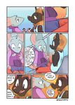  2016 absurd_res anthro bat blush bulge clothed clothing comic digital_drawing_(artwork) digital_media_(artwork) dosent english_text fur hair hi_res love male male/male mammal mouse relationship rodent romantic romantic_couple teasing text 