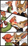  ?! anthro blush brown_eyes brown_fur canine clothed clothing comic dialogue disney english_text eyes_closed eyewear fennec finnick forced fox fully_clothed fur green_eyes grey_nose half-closed_eyes hi_res inner_ear_fluff kissing male male/male mammal multicolored_fur necktie nick_wilde open_mouth pants purple_nose red_fur shirt simple_background size_difference smile sunglasses tan_fur text tongue tongue_out two_tone_fur white_background wide_eyed zootopia 