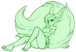  anthro big_tail canine clothed clothing ear_piercing female fennec fox looking_at_viewer mammal piercing pollo-chan sitting solo 