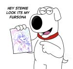 ajthecrocodile anthro brian_griffin canid canine collar family_guy fur hi_res male mammal meme nipple_chain nipple_piercing nipples piercing rawr shitpost solo