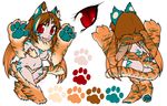  anthro chibi feline female looking_at_viewer lovelesskiax mammal model_sheet multiple_images nude solo 