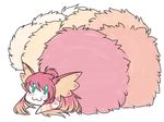  :3 chibi female fluffy fluffy_tail looking_at_viewer lovelesskiax smile solo unknown_species 