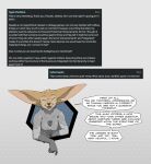  anthro big_ears breasts clothing dialogue ears_flat eyebrows eyes_closed facing_forward felid feline female grey_background grey_clothing grey_suit happy ipoke long_ears looking_at_viewer mammal neia_(ipoke) open_mouth questions_and_answers raised_eyebrows si'itiae simple_background skinsuit skintight_suit solo suit tight_clothing 