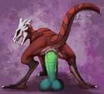  animal_genitalia black_sclera claws cloaca digitigrade dildo female feral kobold looking_at_viewer markings monster open_mouth penetration pussy pussy_juice scalie seija sex sex_toy skull smile socks_(marking) solo stardragon102 stretching tongue vaginal vaginal_penetration 