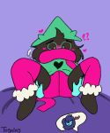  assisted_exposure black_fur blue_hair blue_skin blush boots bovid bulge butt butt_focus caprine clothed clothing darkner deltarune disembodied_hand embarrassed fluffy footwear fur fur_tuft goat hair human kris_(deltarune) legwear mammal presenting presenting_hindquarters ralsei scarf stockings surprise togalay tuft underwear 