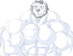  abs bear biceps big_biceps black_nose blush colored digital_drawing_(artwork) digital_media_(artwork) front_view male mammal manly muscular muscular_male pecs polar_bear schwartzgeist shaded simple_background snout solo standing thick_neck white_background 