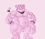  2014 3_toes anthro anthrofied canine color_swatch colored colored_sketch digitigrade dog front_view full-length_portrait fur granbull light male mammal manly mostly_nude muscular muscular_male naturally_censored nintendo pink_background pink_fur pink_theme pitbull pok&eacute;mon pok&eacute;morph portrait schwartzgeist shaded simple_background sketch toes video_games 