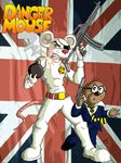  anthro bomb brown_fur clothed clothing danger_mouse danger_mouse_(character) duo explosives eye_patch eyewear footwear fur gun looking_at_viewer male necktie ranged_weapon rifle shoes suit teeth unknown_artist weapon white_fur 