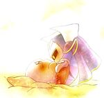  ambiguous_gender armor bed bedroom_eyes blush cape clothing gloves half-closed_eyes kirby kirby_(series) lying mask meta_knight nintendo not_furry pillow seductive sex shoulder_pads side_view simple_background tagme video_games waddling_head ユィスパー 