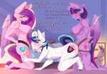 absurd_res all_fours anal anal_penetration anthro balls big_breasts bodily_fluids breasts butt_slap chapaevv cutie_mark dialogue digital_media_(artwork) dildo dildo_in_ass dildo_in_mouth dildo_insertion dominant dominant_female english_text equid equine erection female female_penetrating female_penetrating_male friendship_is_magic from_behind_position fur genital_fluids genitals group group_sex hair hasbro herm hi_res horn husband_and_wife incest_(lore) intersex kneeling lipstick makeup male male/female male_penetrated male_penetrating mammal married_couple multicolored_hair my_little_pony mythological_creature mythological_equine mythology neck_bulge nipples nude object_in_ass open_mouth oral oral_penetration parent_(lore) parent_and_child_(lore) pegging penetration penis princess_cadance_(mlp) purple_body purple_fur purple_hair sex sex_toy sex_toy_in_ass sex_toy_in_mouth sex_toy_insertion shining_armor_(mlp) sibling_(lore) slap smile spanking speech_bubble submissive submissive_male tail text threesome toying_partner trio twilight_sparkle_(mlp) twilight_velvet_(mlp) unicorn winged_unicorn wings