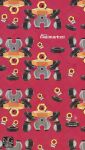  black_eyes character_name commentary evolutionary_line highres melmetal meltan meme_(sleepsheep) no_humans nut_(hardware) one-eyed pokemon pokemon_(creature) pokemon_focus red_background star_(symbol) symbol-only_commentary 