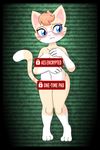  alfa995 animated anthro blue_eyes blush breasts cat cleavage clothed clothing english_text eyewear feline frown glasses mammal nude queen_(alfa995) slightly_chubby text 