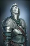  bearer_of_the_curse belt chainmail dark_souls_ii embers full_armor fur_collar gauntlets helmet highres knight shoulder_pads solo souls_(from_software) tsurubebi upper_body visor_(armor) 