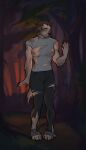 2026 3_toes 5_fingers absurd_res anthro areola athletic athletic_anthro athletic_female athletic_human biped bite biting_lip black_claws black_nose bottomwear breasts brown_eyes brown_hair canid canine cheek_tuft claws clenched_teeth clothing dark_lips digital_media_(artwork) digitigrade ears_back facial_tuft fangs feet female finger_claws fingers fluffy fluffy_tail footwear forest fur fur_growth gender_transformation grass grey_body grey_fur growth hair hair_to_fur hi_res human human_to_anthro inner_ear_fluff lawaros looking_at_hand looking_at_own_hand mammal mid_transformation mtf_transformation mythological_canine mythological_creature mythology night nipples outside pants paws pink_nipples pivoted_ears plant shaded shirt shocked shoes smaller_version_at_source snout snout_growth solo species_transformation standing t-shirt tail tail_growth teeth tight_bottomwear tight_clothing tight_pants toe_claws toes topwear torn_bottomwear torn_clothing torn_pants torn_shirt torn_shoes torn_t-shirt torn_topwear transformation tree tuft warm_colors werecanid werecanine werecreature werewolf wide_eyed worried