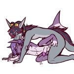 1:1 anal anal_orgasm anal_penetration anthro anthro_on_anthro anthro_penetrated anthro_penetrating anthro_penetrating_anthro balls black_horn bodily_fluids butt crackers_(artist) cum cum_in_ass cum_inside cumshot dragon duo ejaculation eyes_closed feet fingers fish genital_fluids genitals glans grey_body grey_butt grey_ears grey_tail hair hands-free hi_res horn lying male male/male male_on_bottom male_on_top male_penetrated male_penetrating male_penetrating_male marine mythological_creature mythological_scalie mythology nude on_bottom on_side on_top orgasm penetration penile penile_penetration penis penis_in_ass purple_ears purple_hair purple_tail scalie sex shark tail teeth toes