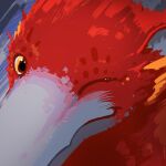  1:1 ambiguous_gender avian blue_body blue_fur dragon feral fur grey_body grey_fur headshot_portrait looking_at_viewer mythological_creature mythological_scalie mythology one_eye_closed portrait scalie shufflefur smile smiling_at_viewer solo wink winking_at_viewer yellow_eyes 