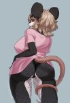 2026 absurd_res anthro artist_name big_breasts big_butt black_body black_clothing black_ears black_eyeshadow black_fur black_panties black_underwear blonde_hair breasts butt butt_pose clothed clothing colored countershade_arms countershade_butt countershade_face countershade_legs countershading digital_drawing_(artwork) digital_media_(artwork) ear_piercing ear_ring ear_stud eyebrow_piercing eyebrow_ring eyeliner eyeshadow facial_piercing female female_anthro fishnet_clothing fishnet_legwear fishnet_pantyhose fur hair hand_on_hip hand_on_own_hip hi_res huge_breasts jill_(zeminachan) legwear looking_at_viewer looking_back looking_back_at_viewer makeup mammal medium_hair messy_hair mouse mouse_tail multicolored_body multicolored_fur murid murine panties pantsless pantyhose piercing pink_clothing pink_shirt pink_topwear portrait pose presenting presenting_hindquarters red_eyes ring_piercing rodent shaded shirt signature smile solo standing t-shirt tail tail_around_leg text thick_thighs three-quarter_portrait tongue tongue_out tongue_piercing tongue_stud topwear two_tone_body two_tone_fur underwear white_body white_countershading white_fur wide_hips zeminachan