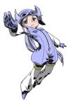  1girl :( blue_eyes blue_hair blush chocker gloves goggles goggles_on_head helmet nagi_(pokemon) pokemon pokemon_(game) pokemon_rse solo white_background zipper 