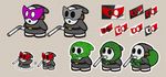  concept_art mario_bros mask nintendo official_art paper_mario shy_bandit shyguy straw video_games 