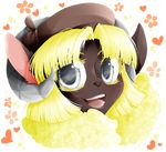  anthro beret blonde_hair caprine female hair hat looking_at_viewer lovelesskiax mammal open_mouth sheep smile solo 