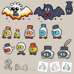  bow_tie concept_art feathers huey_(paper_mario) human ink_bottle mammal mario mario_bros nintendo official_art paper_mario video_games wings 