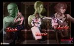  3d 3girls devil_may_cry devil_may_cry_4 kyrie lady_(devil_may_cry) sitting trish_(devil_may_cry) 