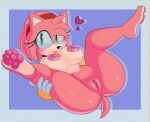 2026 amy_rose anthro apinkgrape areola black_nose blush breasts digital_media_(artwork) eulipotyphlan eyelashes female genitals green_eyes heart_symbol hedgehog hi_res looking_at_viewer mammal nipples pawpads sega simple_background solo sonic_the_hedgehog_(series) spread_legs spreading tail vulva