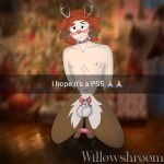 1:1 absurd_res acne alfred_tanner_bergmann animal_genitalia animal_humanoid animal_penis antlers arms_tied balls barely_visible_genitalia bdsm bell bell_collar big_balls blurred_background blush blushing_at_viewer bodily_fluids bondage bound bow_ribbon brown_body brown_fur caucasian cervine_genitalia cervine_penis chastity_cage chastity_device christmas cloven_hooves collar crouching deer deer_ears deer_humanoid deer_nose dewclaw dewclaw_hooves digital_drawing_(artwork) digital_media_(artwork) ears_back eyewear freckles fur genital_fluids genitals glasses hair hands_behind_back hi_res holidays hooves horn humanoid ibispaint_(artwork) inverted_chastity_cage kneeling legs_tied looking_at_viewer male mammal mammal_humanoid meme nerd nipples not_furry nude orange_hair penis pink_nipples pivoted_ears precum red_collar restrained satyr slim snapchat solo tan_body tan_fur text wearing_glasses willowshroom