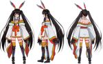  1girl black_hair breasts female high_resolution kaguya_(queen&#039;s_blade) large_breasts long_hair queen&#039;s_blade queen&#039;s_blade_grimoire tied_hair twintails 