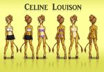  2016 anthro celine_louison clothed clothing female giraffe kittyjar mammal partially_clothed pussy rear_view 