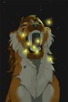 2019 ambiguous_gender arthropod azzai beetle big_fangs black_background brown_hair cheek_tuft colored digital_drawing_(artwork) digital_media_(artwork) elateroid eyebrows eyelashes facial_tuft fangs felid female female_feral feral feral_pred feral_prey feral_with_hair firefly fur glowing group hair huge_fangs in_mouth insect larger_female larger_pred mammal nude open_mouth orange_body orange_fur prehistoric_species saber-toothed_tiger sabertooth_(anatomy) shaded short_hair simple_background size_difference smilodon teeth tuft vore white_body white_eyebrows white_fur