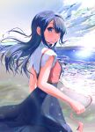  :o ame-chan_(needy_girl_overdose) beach black_eyes black_hair blurry bokeh btuddojukd3930d caustics commentary_request depth_of_field hair_ornament hair_over_one_eye highres lens_flare looking_at_viewer looking_back mountainous_horizon neck_ribbon needy_girl_overdose outdoors red_shirt ribbon shirt skirt suspender_skirt suspenders twintails winged_sleeves x_hair_ornament 