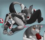  2016 69_position absurd_res anthro canine duo female hi_res male mammal nude oral pussy rysonanthrodog sex wolf 