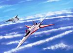  ace_combat_2 aircraft airplane cloud condensation_trail day fighter_jet highres jet military military_vehicle pilot signature sky thompson xfa-27 