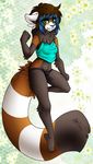  anthro clothed clothing female looking_at_viewer lovelesskiax mammal red_panda smile solo standing underwear 