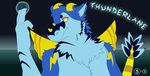  abstract_background angel_dragon blue_fur dragon dutch_angel_dragon fangs fur furred_dragon horn male silverspecs small_wings solo text wings yellow_eyes 