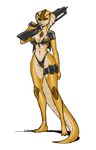  arcaya(ionic44) bikini breasts clothing cobra gun luigiix ranged_weapon reptile scalie snake solo standing swimsuit tongue weapon 
