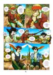 adrian_donovan age_difference aloha_shirt anthro bassariscus bottomwear brother_(lore) brothers_(lore) cactus cane chat_noir_(artist) clothed clothing comic dialogue digital_media_(artwork) elderly emanata english_text fur group hair hi_res lagomorph leporid letho_donovan long_ears male mammal markings mature_anthro muscular muscular_male older_male open_mouth outside pattern_clothing pattern_shirt pattern_topwear plant procyonid rabbit ring-tailed_cat shaun_robbins shirt sibling_(lore) speech_bubble striped_markings striped_tail stripes tail tail_markings text topwear twins_(lore)
