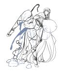  1girl absurdres anal anal_beads anal_object_insertion arms_behind_back bdsm blush bondage bound breasts candle commentary_request concept_art dark_nipples enema full_body gigantic_breasts greyscale hair_down highres inverted_nipples japanese_clothes katana kimono kunoichi_enrai large_areolae last_origin long_hair mature_female monochrome neroma_shin nipple_object_insertion nipple_penetration nipples object_insertion official_alternate_costume official_artist_extra rolling_eyes rope sex_toy shibari simple_background sketch skindentation solo spot_color sweat sword unfinished very_long_hair wax_play weapon 