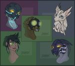  2016 alien anthro arm_tuft arus_keria big_eyes black_hair black_markings blue_body blue_eyes brown_body bust_portrait cheek_tuft cid_(caffeineghost) colored cute digital_drawing_(artwork) digital_media_(artwork) eyewear fan_character female feranta flat_colors fluffy fur glowing glowing_eyes goggles green_background green_eyes grey_background grey_body grin hair half-closed_eyes head_tuft human humanoid latea_vitae looking_at_viewer male mammal markings mass_effect menaeve_verinia multi_ear pink_nose portrait shaded signature simple_background smile solo teeth toony tuft turian two_tone_body video_games white_fur white_markings yellow_eyes yellow_sclera 