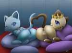  &lt;3_tail anus bdsm bean_bag blue_fur blush bondage bound butt cat crown feline fur gear_(artist) jewelpet jewelry kaiya_(jewelpet) lapis_(jewelpet) mammal necklace presenting pussy raised_tail tan_fur tiara 