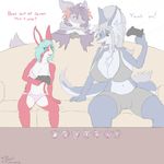  2016 anthro big_breasts blue_fur bra breasts bxulnooxgard camel_toe canine chest_tuft clothed clothing controller delphox dialogue dragon drinks ear_piercing female flayra fox fukura fur furred_dragon game_controller green_eyes hair huge_breasts inner_ear_fluff lagomorph mammal navel nintendo open_mouth orange_eyes panties piercing pok&eacute;mon ponytail purple_fur rabbit red_fur sequence shiny_pok&eacute;mon shot_glass shots silver_hair sofa table teal_hair text thick_thighs tuft underwear video_games wide_hips 
