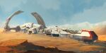  6+others artist_request blue_sky carrier combat_ship_(eve_online) commentary cruiser_(eve_online) damaged day droneboat_(eve_online) english_commentary eve_online exploration_ship_(eve_online) gallente_federation_(eve_online) mountainous_horizon multiple_others outdoors people pirate_faction_(eve_online) scenery servant_sisters_of_eve sky spacecraft stratios_(eve_online) vehicle_focus wreckage 